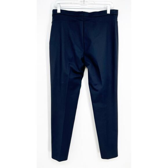 Akris punto Franca Mid Rise Cropped Pants Women US 8 Black Cotton Blend Slim Fit - Picture 2 of 13